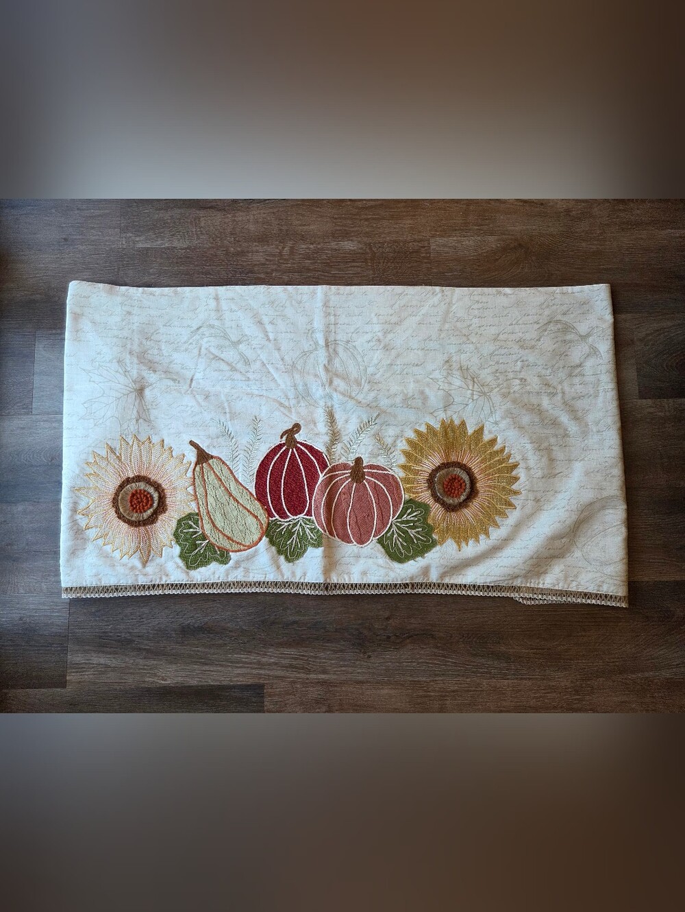 Prairie Rachel Ashwell Fall Harvest Pumpkins Mantel Runner Thanksgiving Decor